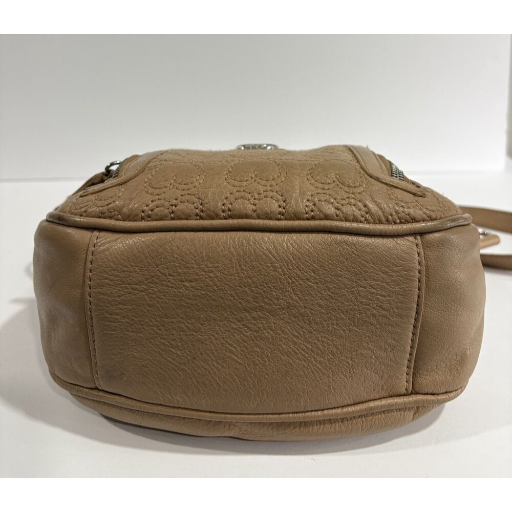 Brighton Park Avenue Brown Quilted Leather Crossbody Purse Stitched Shoulder Bag - Picture 8 of 10